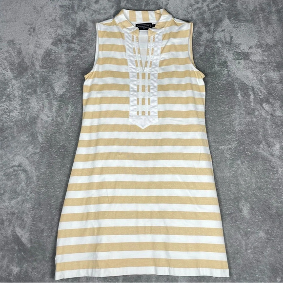 Duffield Lane Dress Women's Sz Small The Mackinac Striped Costal Sleeveless Mini - Picture 2 of 8